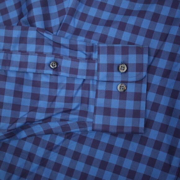 Jos. A. Bank Mens Medium Plaid Traveler's Collection Button Shirt - Picture 4 of 5